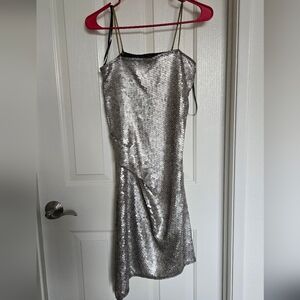 Silver Sequin Dress